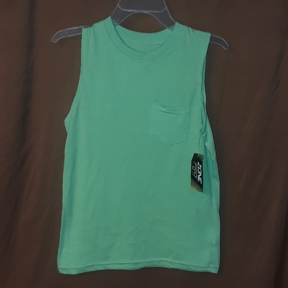 ZonePro Boys Pocket Tank top in Bright Neon Green